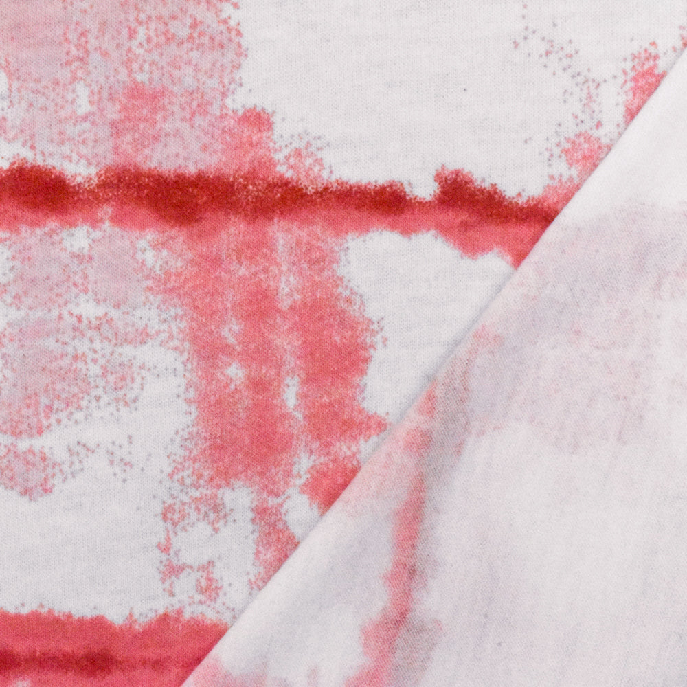 1 Yard Lollipop Pink Tie Dye Jersey Knit Stretch Fabric 60 Inches