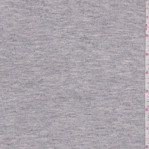 1 Yard Gray Space Dye Micro French Terry Knit Fabric Soft Stretch Blend 62 Inches Width