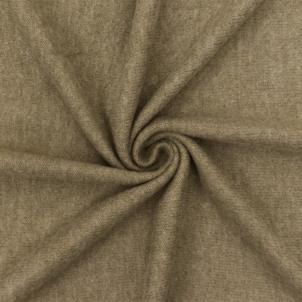 1 Yard Camping Brown Solid Stretch Poly Brushed Jersey Knit Fabric 60 Inches Wide