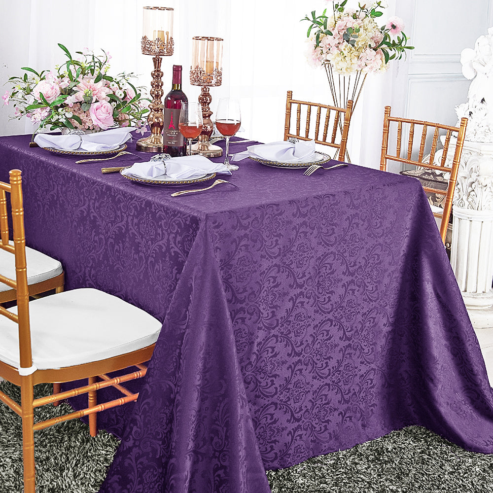Rectangular Polyester Tablecloth 72x120 Eggplant