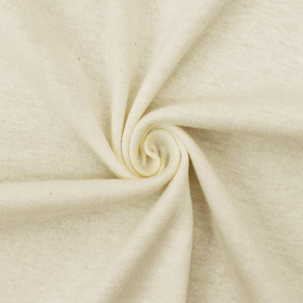 1 Yard Rice Ivory Stretch Cotton Jersey Knit Fabric for Tees Blouses Dresses and Activewear 55 Inches Width