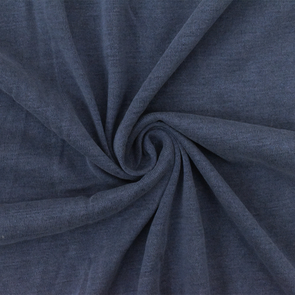 1 Yard Dusty Navy Blue Stretch Polyester Jersey Knit Fabric for Tees Blouses and Dresses 58 Inches Width
