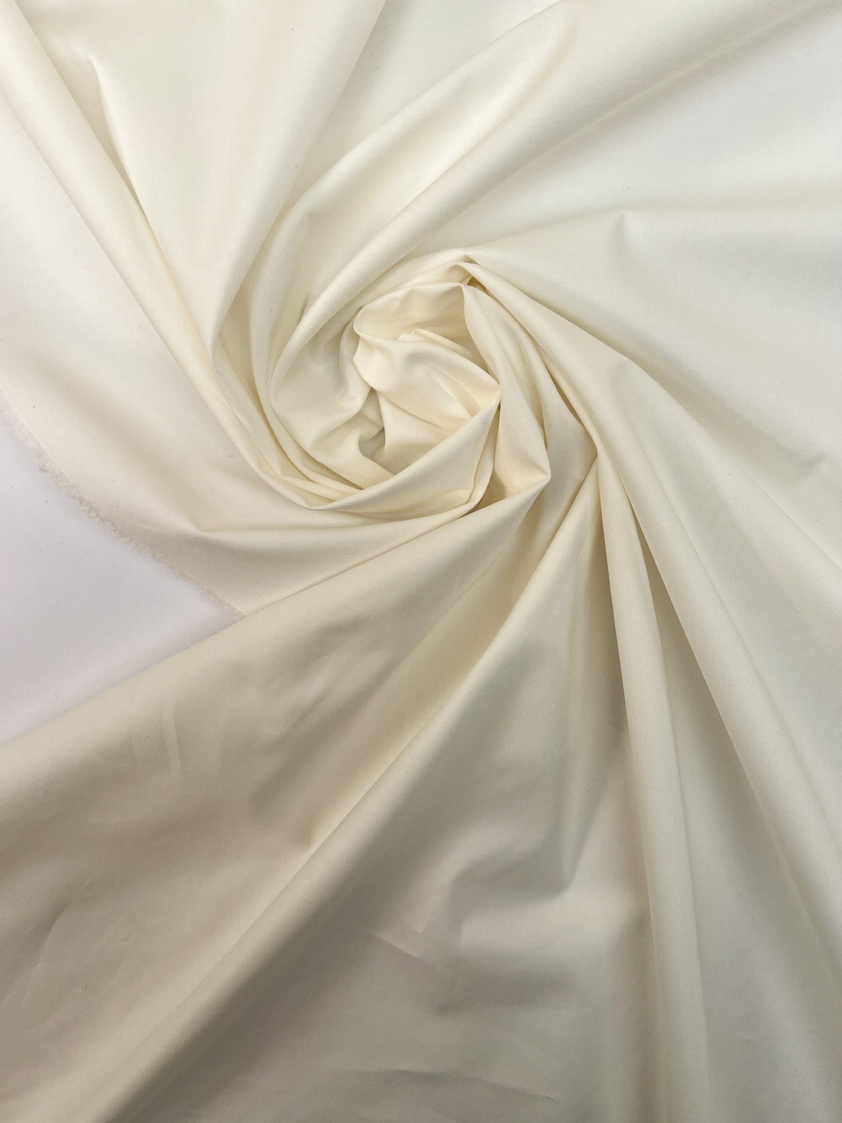 Cotton Poplin White Shade Stretch