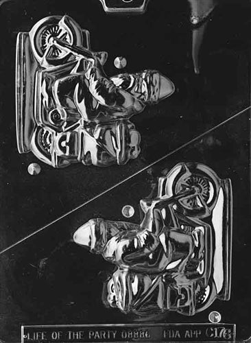 মোটরসাইকেল চকোলেট ছাঁচে থ্রিডি সান্তা