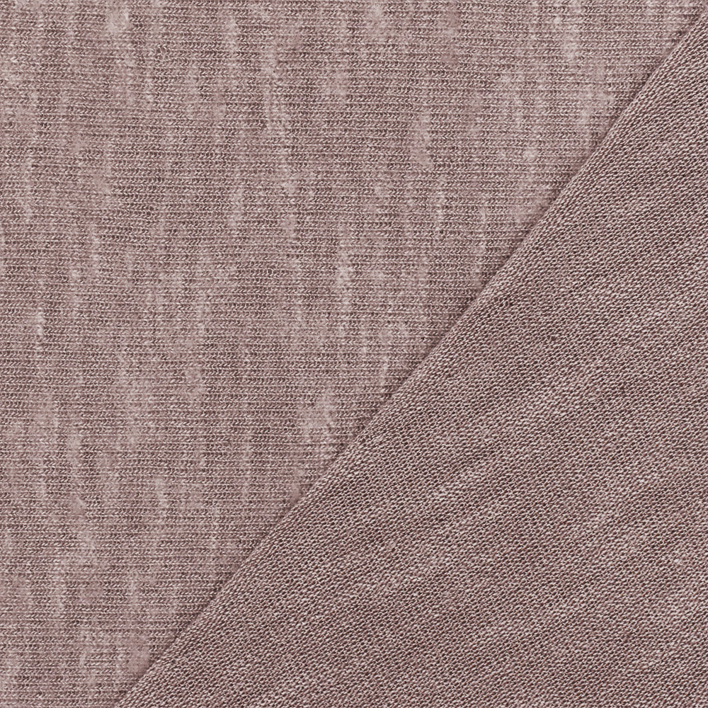 1 Yard Old Mauve Slub Stretch Brushed Jersey Knit Fabric, 58 Inches Wide