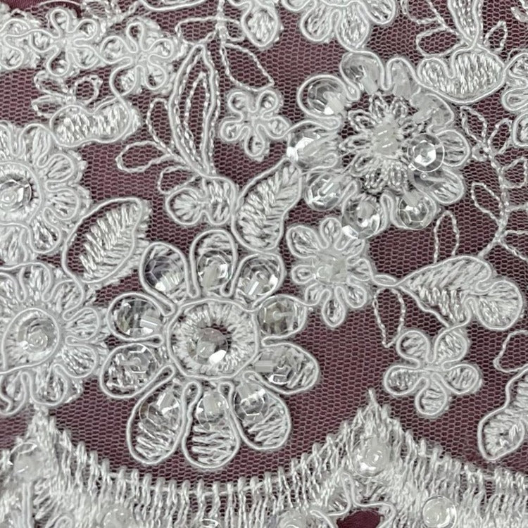 Beaded Corded Lace Trimming 8"