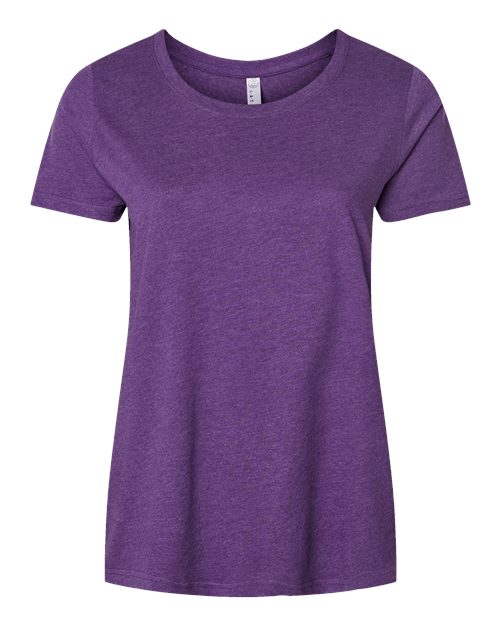 LAT Women's Curvy Collection Fine Jersey Tee