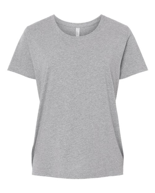 LAT Women's Curvy Collection Fine Jersey Tee