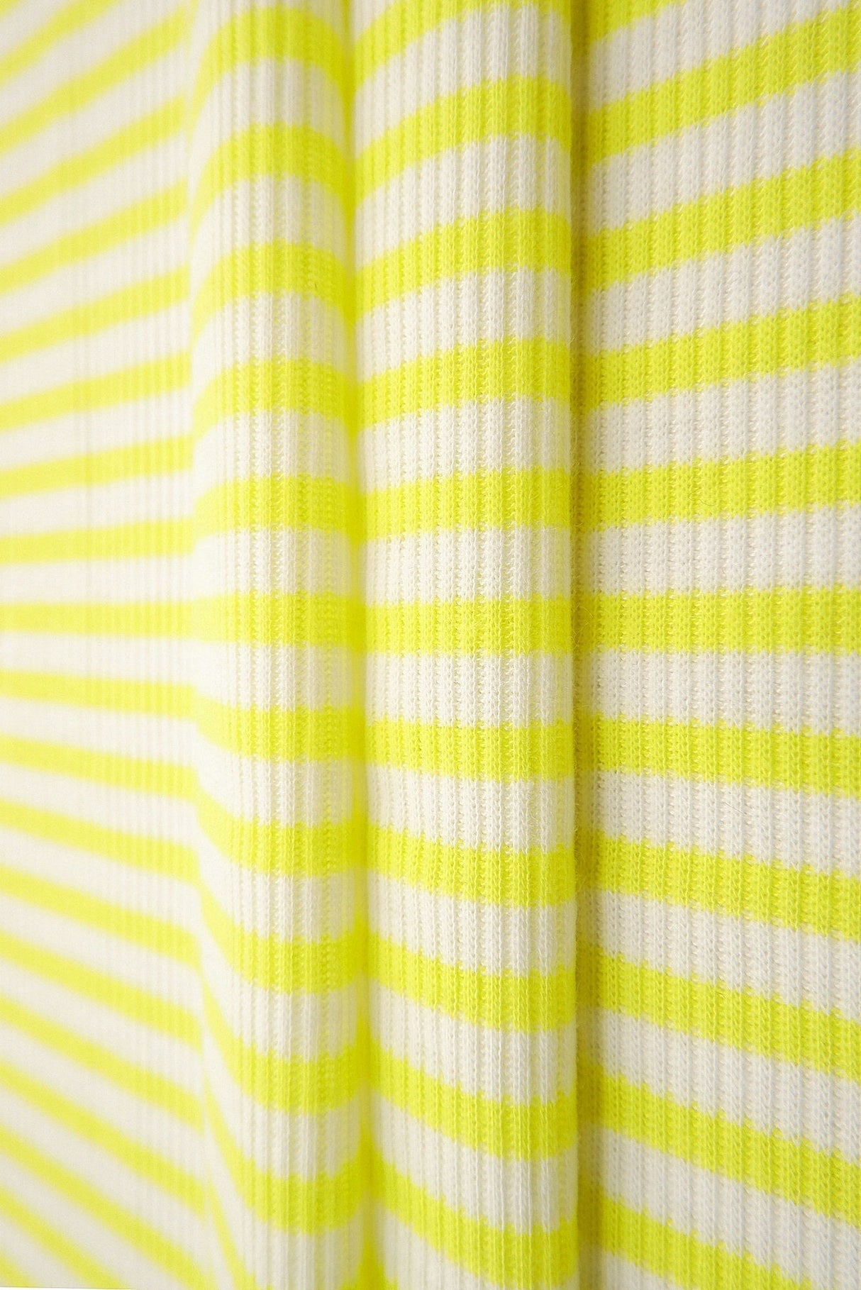 Rib Knit Neon Horizontal Stripe Fabric