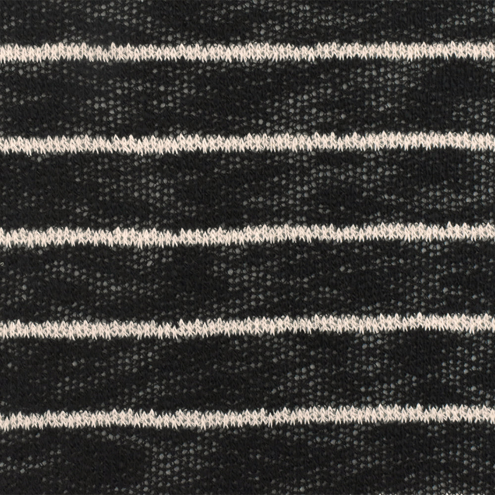 1 Yard Soft Black Taupe Striped Texture Stretch Jersey Knit Fabric Apparel 56 Inches Width
