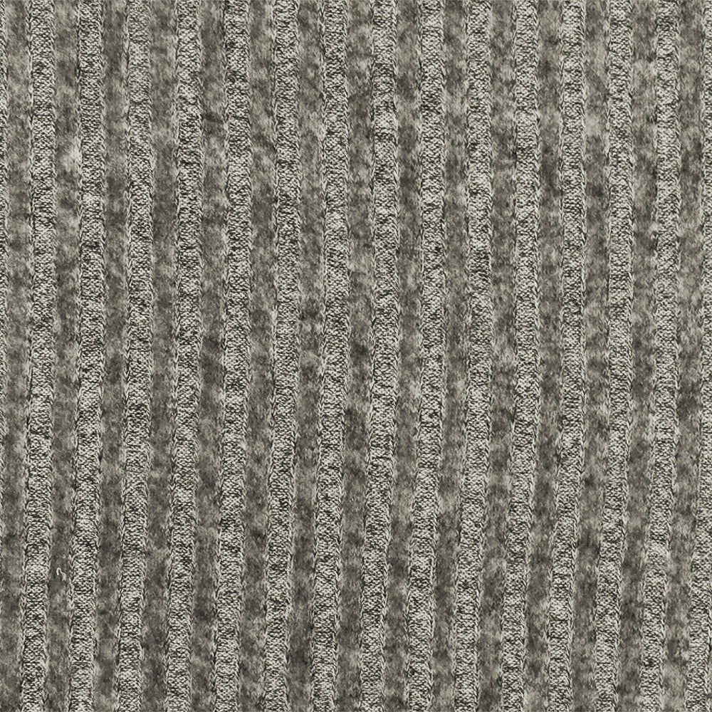 1 Yard Warm White Gray Black Texture Brushed Stretch 5 by 4 Rib Knit Fabric 55 Inches Wide