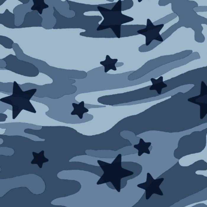 Printed Spandex Camo Star Fabric