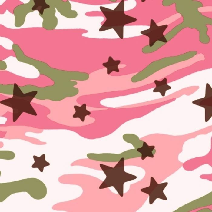 Printed Spandex Camo Star Fabric