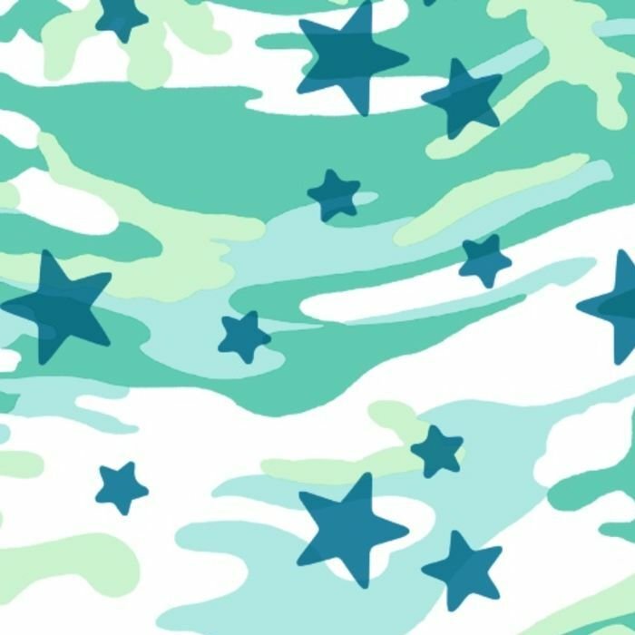 Printed Spandex Camo Star Fabric