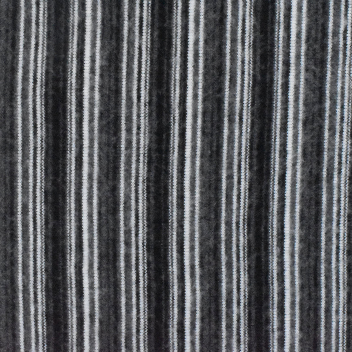 1 Yard Classic Black White Gray Stripe Stretch Brushed Face Jersey Knit Fabric 58 Inches Wide