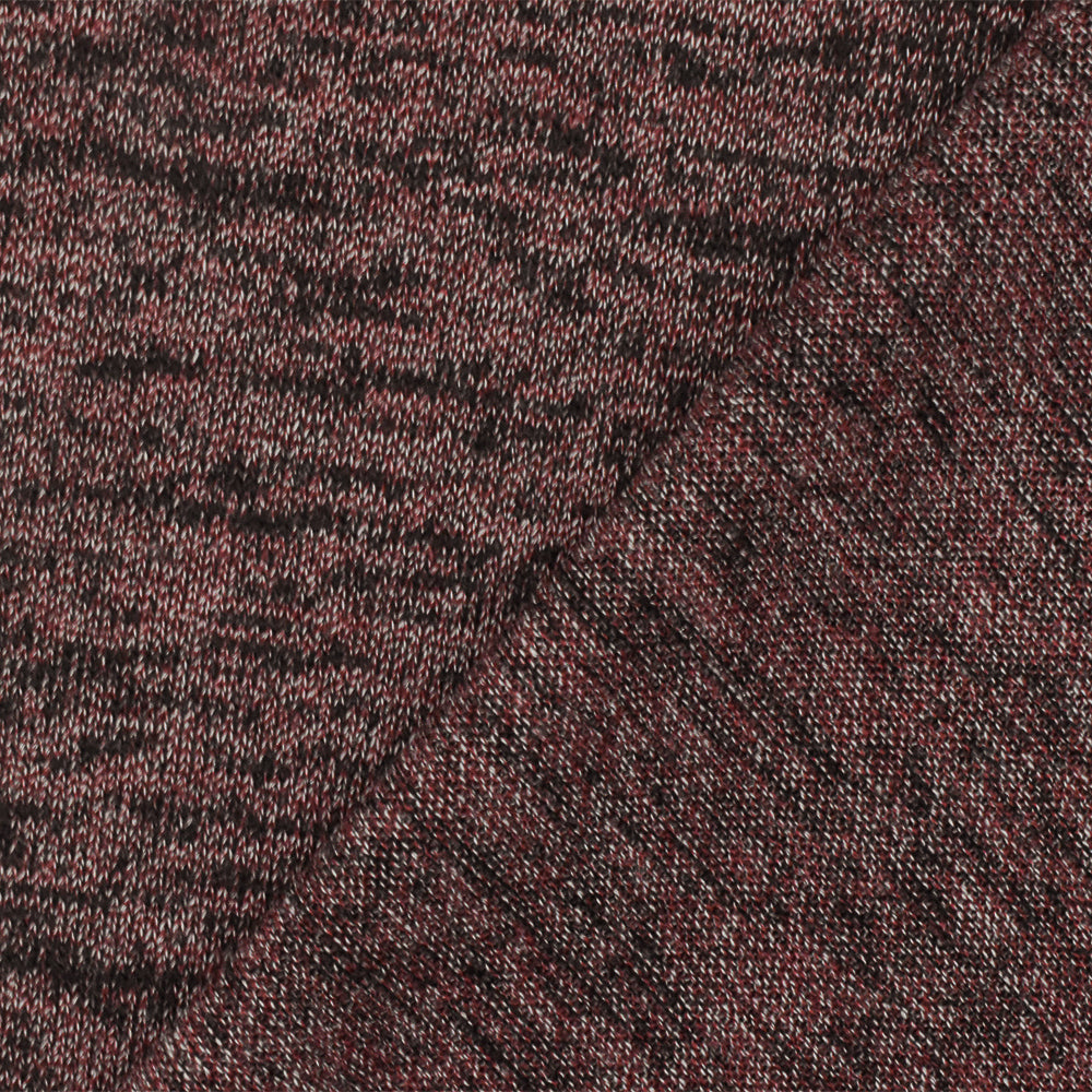 1 Yard Slub Stretch Jersey Knit Fabric Burgundy Red, Black & White Soft Matte Finish 55 Inches Width