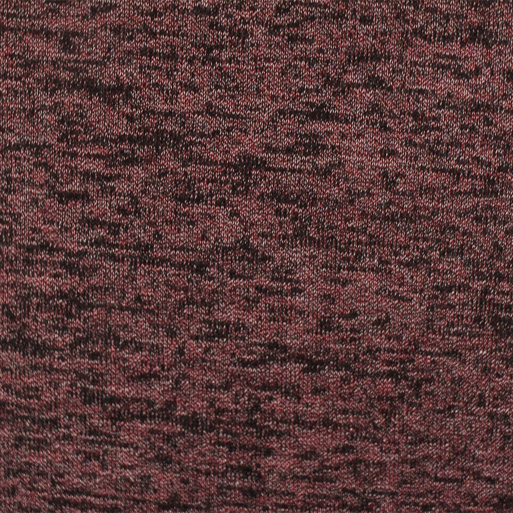 1 Yard Slub Stretch Jersey Knit Fabric Burgundy Red, Black & White Soft Matte Finish 55 Inches Width