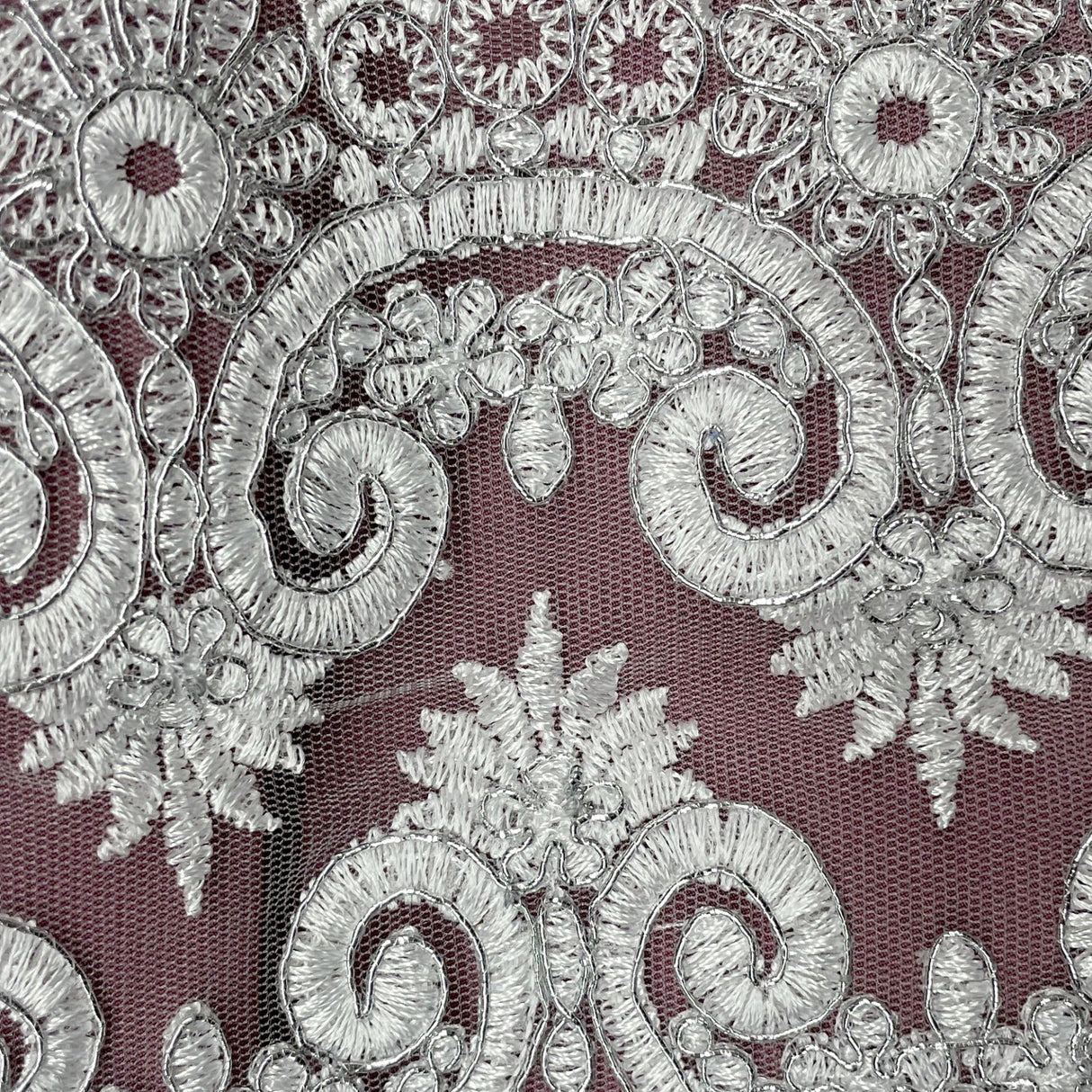 Corded Embroidered Lace Trim