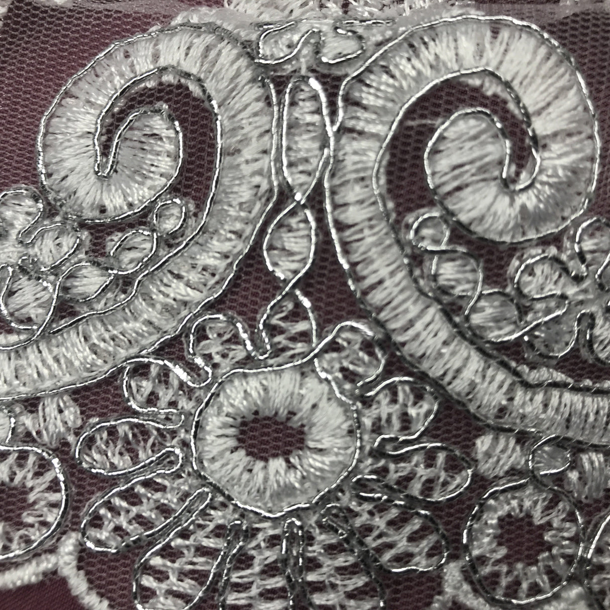 Corded Embroidered Lace Trim