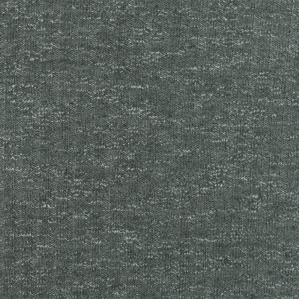 1 Yard Charcoal, Gray & White Rib Knit Fabric Textured Stretch for Apparel & Activewear 62 Inches Wide