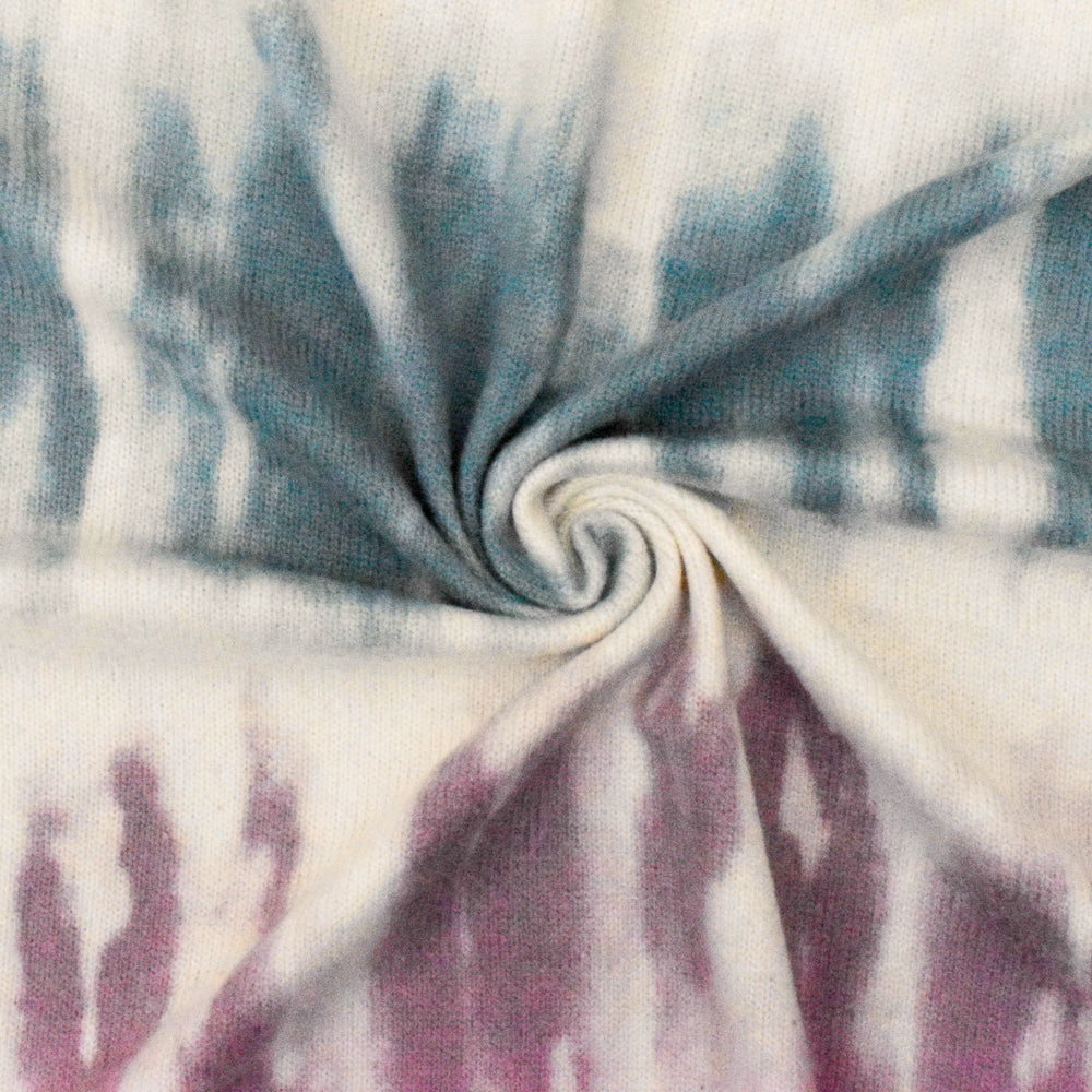 1 Yard Tie Dye Brushed Jersey Knit Fabric Poly Spandex Stretch 60 Inches