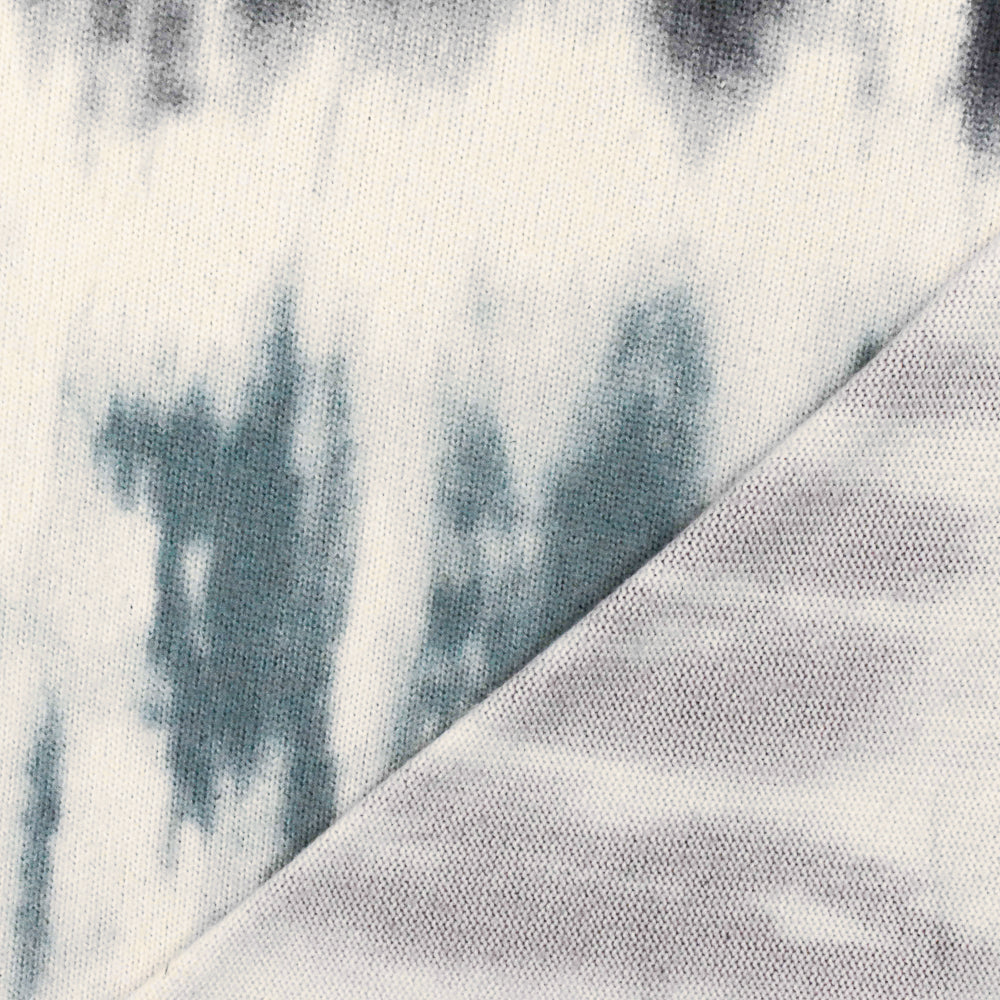 1 Yard Tie Dye Brushed Jersey Knit Fabric Poly Spandex Stretch 60 Inches