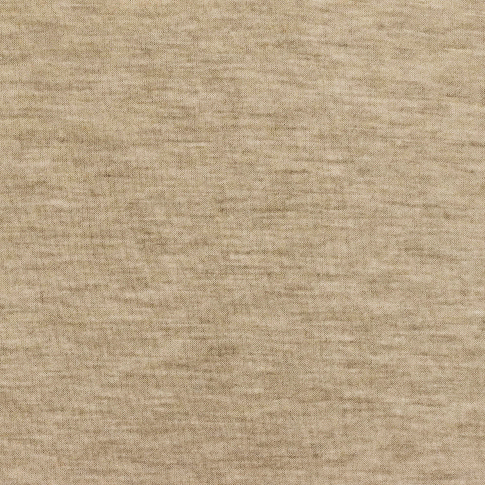 1 Yard Ivory & Desert Beige Slub Jersey Knit Matte Finish Fabric for Dresses & Tees, 60 Inches Width