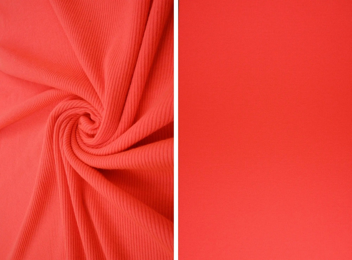1 Yard Rib 2x1 Solid Knit Fabric, 54/56? Wide Polyester Spandex Blend