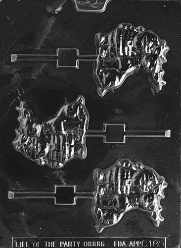 Santa With Reindeer Lolly Chocolate Mold