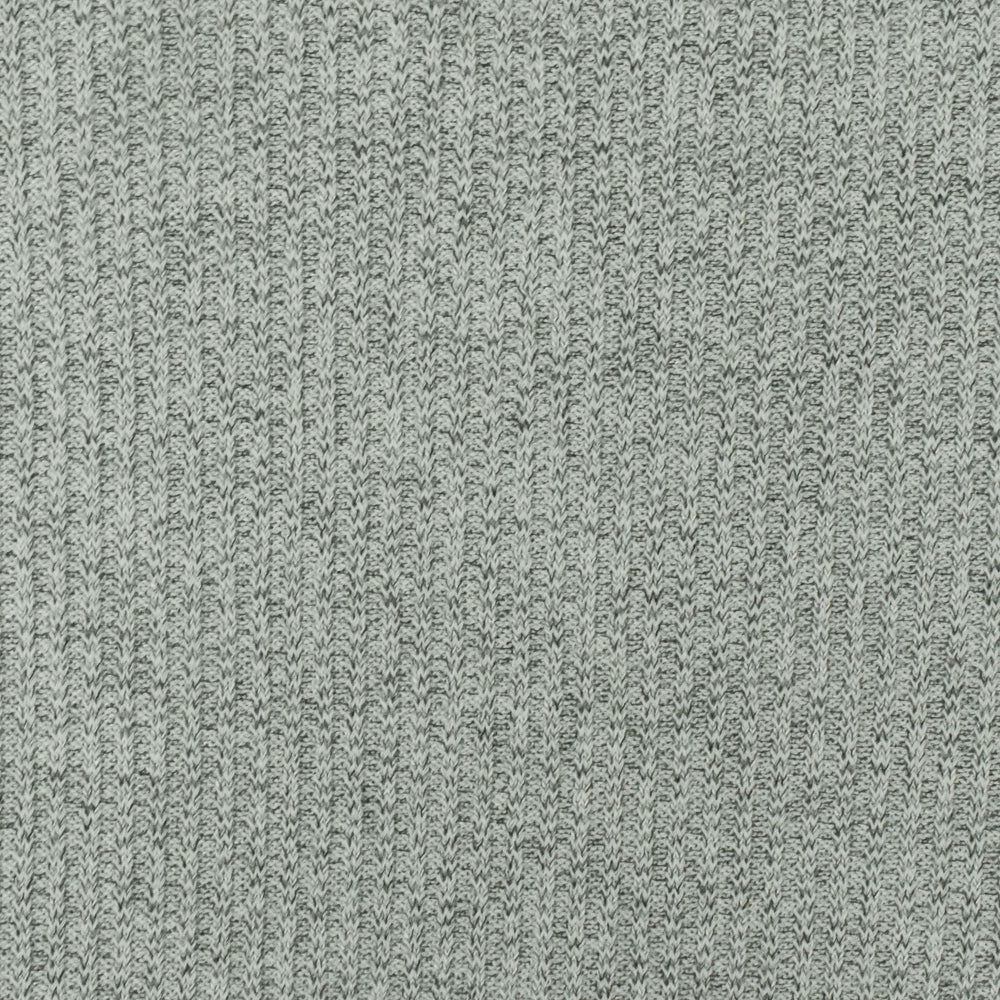 1 Yard Black & Light Icy Gray Rib Knit Textured Stretch Fabric for Dresses & Activewear, 57" Width