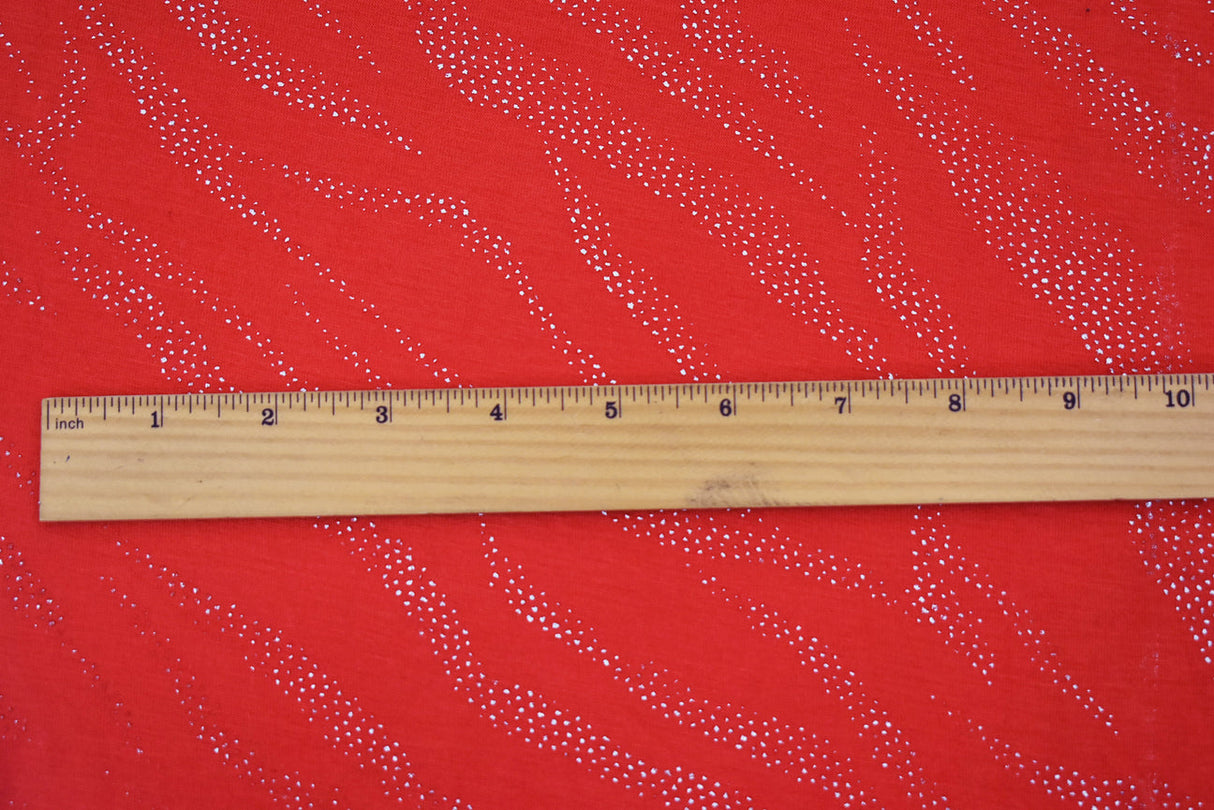 1 Yard Orange Silver Poly Rayon Stretch Sparkle Metallic Jersey Knit Fabric For Apparel Crafts 59 Inches Width