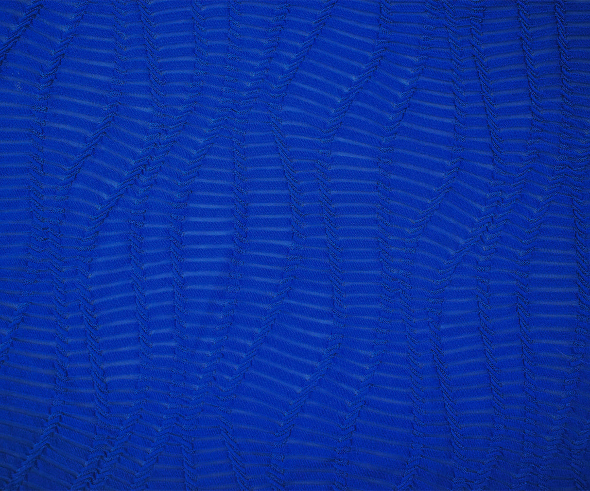 1 Yard Blue Poly Stretch Spandex Semi Sheer Abstract Stripe Knit Fabric For Apparel Crafts 59 Inches Width