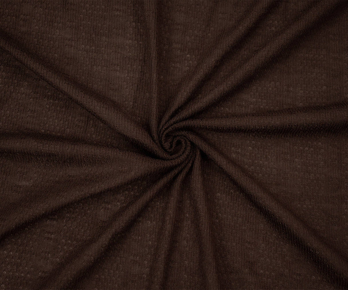 1 Yard Brown Poly Stretch Spandex Semi Sheer Stripe Rib Knit Fabric For Apparel Crafts 58 Inches Width