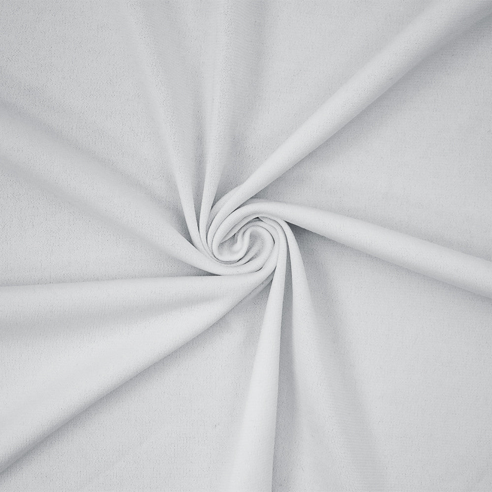 1 Yard White Nylon Spandex ITY Jersey Knit Fabric Lightweight Stretch 58 Inches Wide