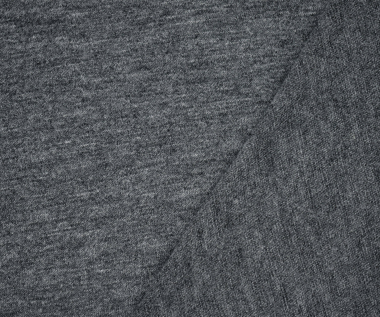 1 Yard Heather Gray Rayon Stretch Spandex Slub Double Brushed Jersey Knit Fabric For Apparel Crafts 60 Inches Width
