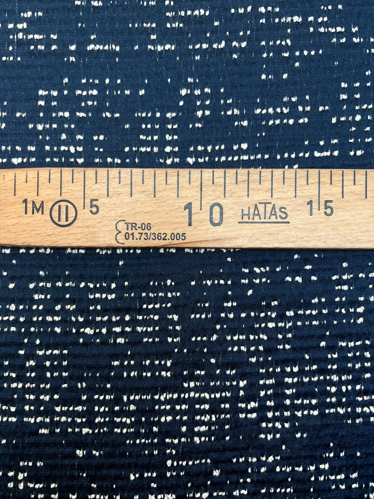 Cotton Flammé Fabric White Blue