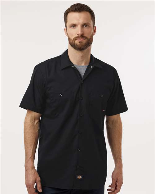 Men's Industrial Short Sleeve Work Shirt - Tall Sizes