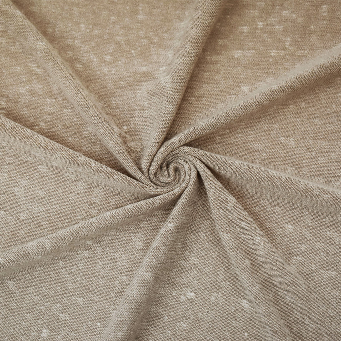 1 Yard Light Brown White Cotton Poly Slub Semi Sheer Tissue Jersey Knit Fabric For Apparel Crafts 56 Inches Width