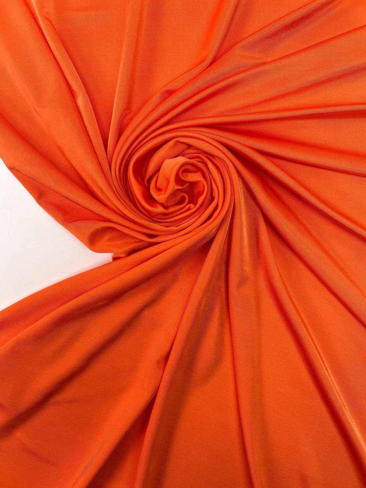 Orange Moiré Knitted Viscose Stretch Fabric