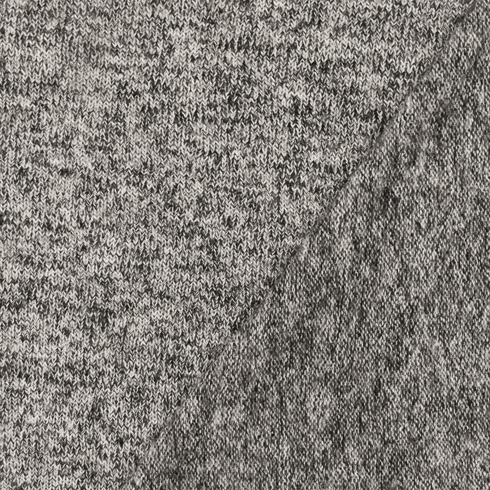 1 Yard Winter Gray & White Texture Stretch Brushed Back Jersey Knit Fabric for Apparel, 56 Inches Wide