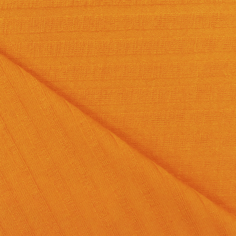 1 Yard Sunny Orange Rib Knit Lustrous Rayon & Spandex Stretch Fabric for Dancewear, 55" Wide