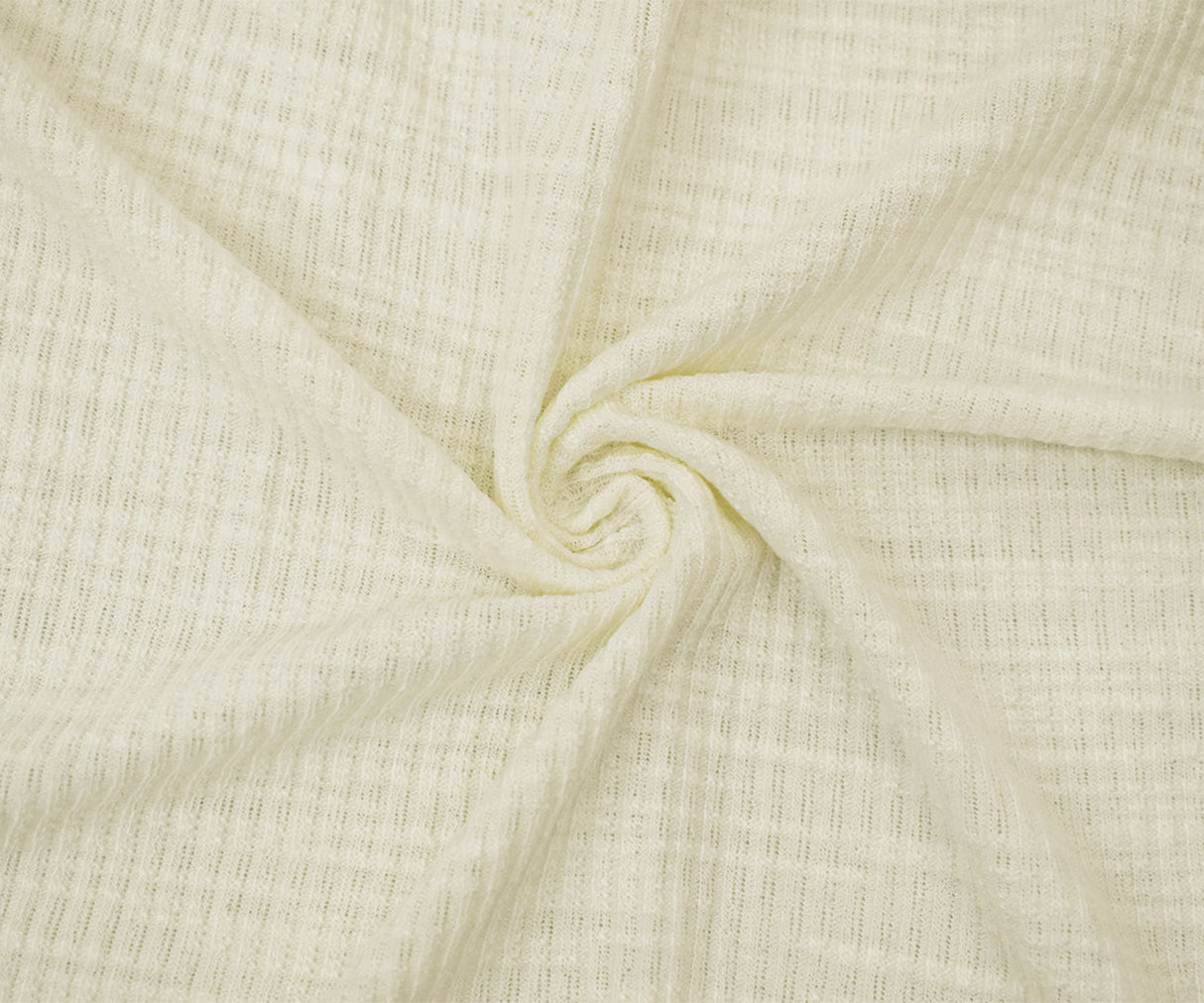 1 Yard Off White Poly Stretch Spandex Slub Rib Knit Fabric For Apparel Crafts 58 Inches Width