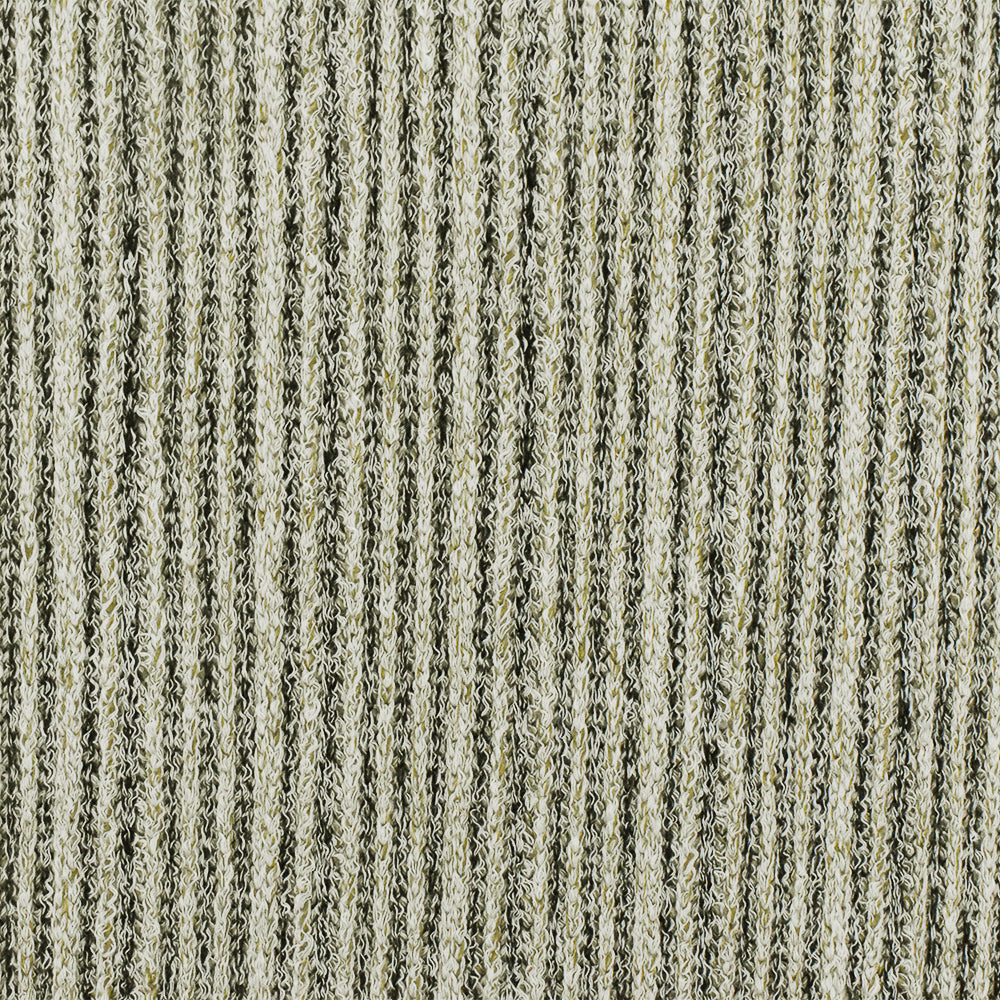 1 Yard Olive Beige, Black & White Texture Stretch Rayon Rib Knit Fabric, 51" Wide