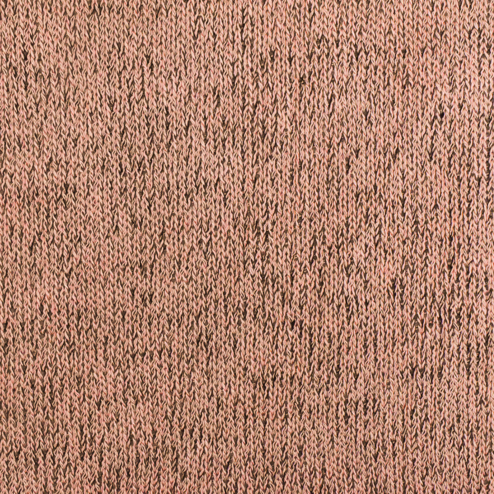 1 Yard Pastel Peach & Black Textured Jersey Knit Semi Sheer Stretch Fabric for Apparel, 55" Wide