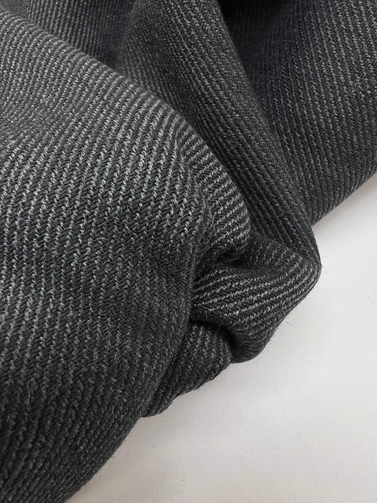 Cotton Blend Twill Melange Gray