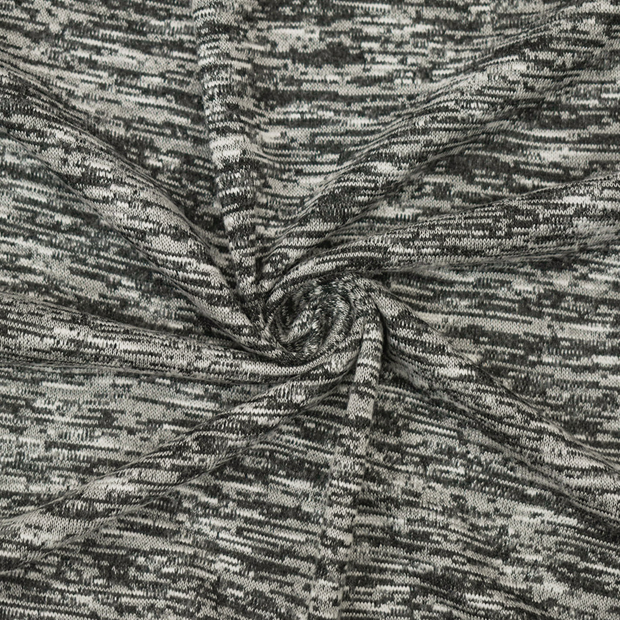 1 Yard Black Multi Cotton Poly Stretch Spandex Slub Jersey Knit Fabric For Apparel Crafts 59 Inches Width