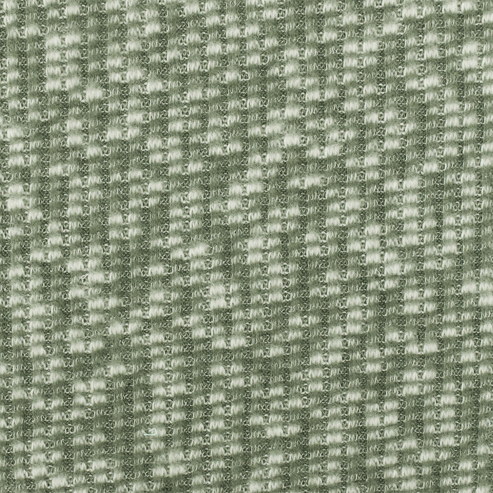 1 Yard Forest Green & White Textured Brushed Rib Knit Opaque Stretch Fabric, 58 Inches