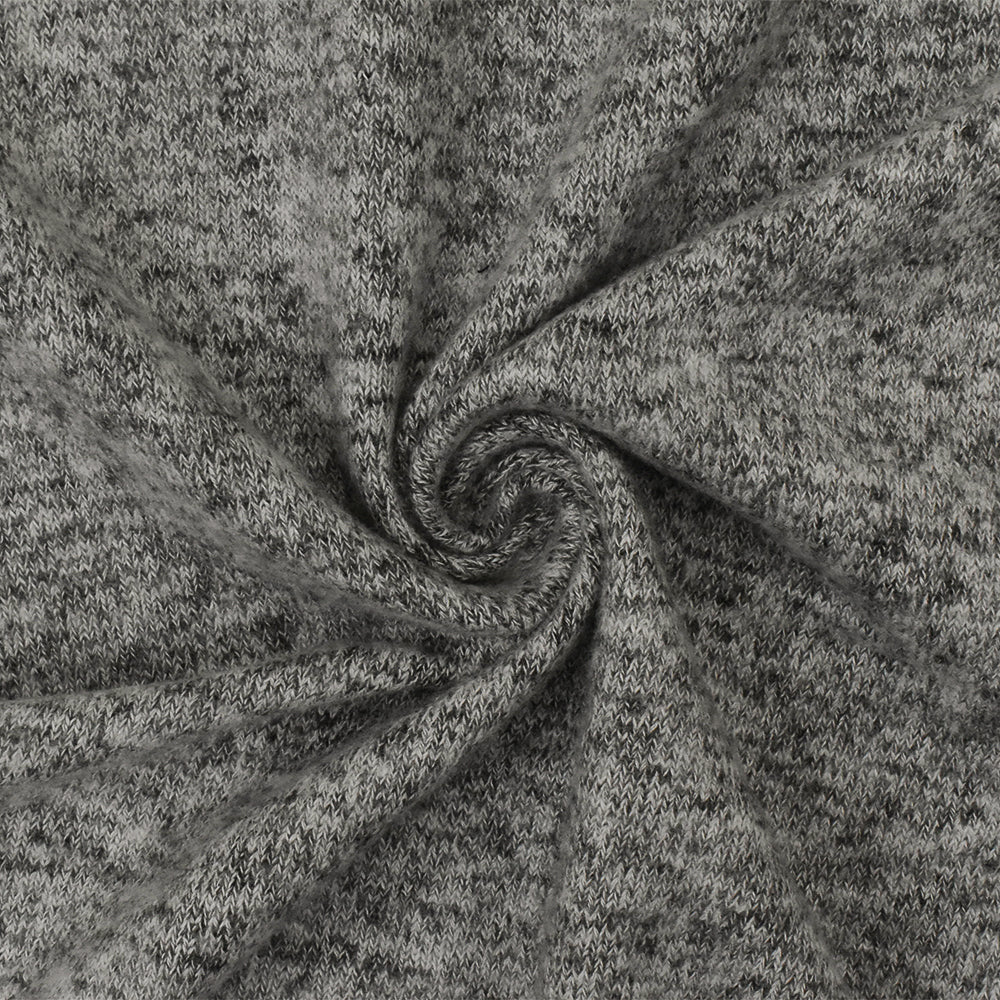 1 Yard Heather Charcoal Gray Brushed Stretch Jersey Knit Fabric Soft Lightweight 53 Inches Width