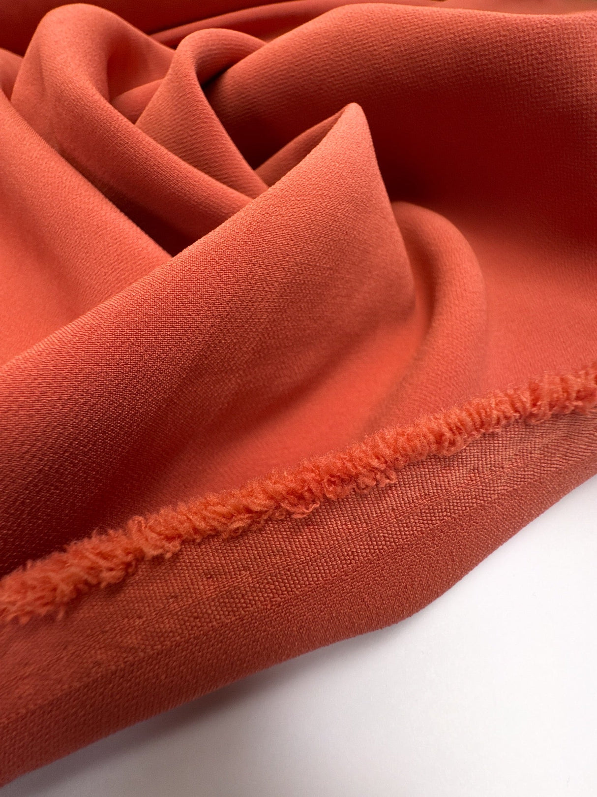 Orange Stretch Polyester Knitted Fabric