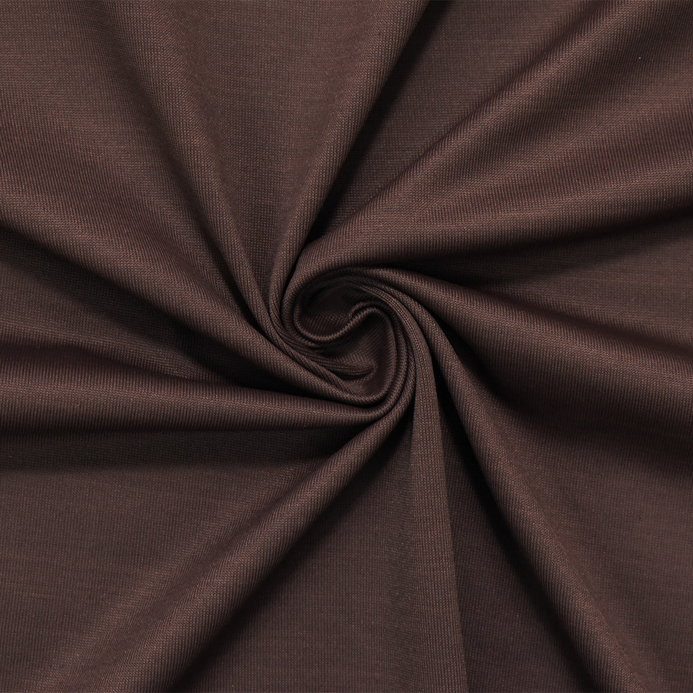 1 Yard Dark Brown Nylon Spandex Solid Tricot Activewear Knit Fabric 60 Inches Width